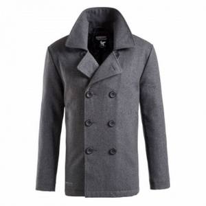 Kabát PEA COAT ANTHRAZIT