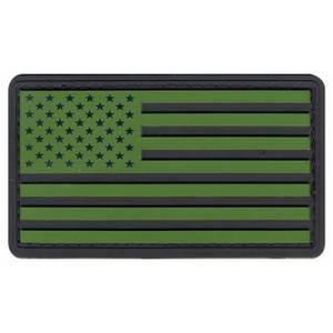 Nášivka vlajka USA plast ČIERNA/GREEN
