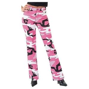 Nohavice dámske STRETCH FLARE PINK CAMO