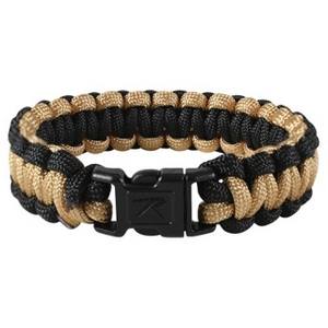 Náramok SURVIVAL PARACORD COYOTE/ČIERNA