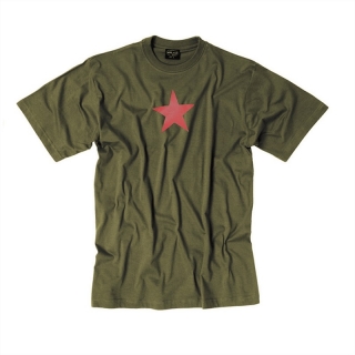 Tričko krátky rukáv s potlačou RED STAR OLIV