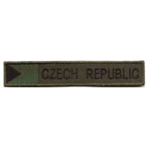 Nášivka CZECH REPUBLIC S VLAJKOU - OLIV