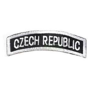Nášivka oblúčik CZECH REPUBLIC - ČIERNOBIELY