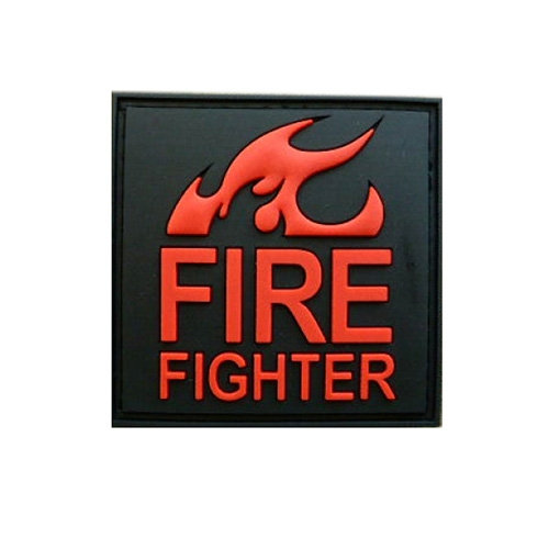Nášivka FIRE FIGHTER plast ČIERNA