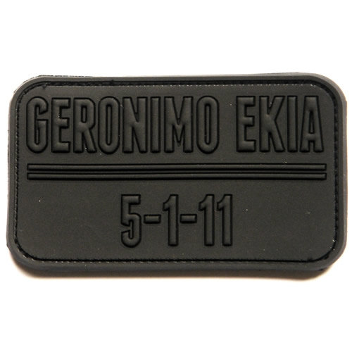 Nášivka GERONIMO EKIA 5-1-11 plast ČIERNA